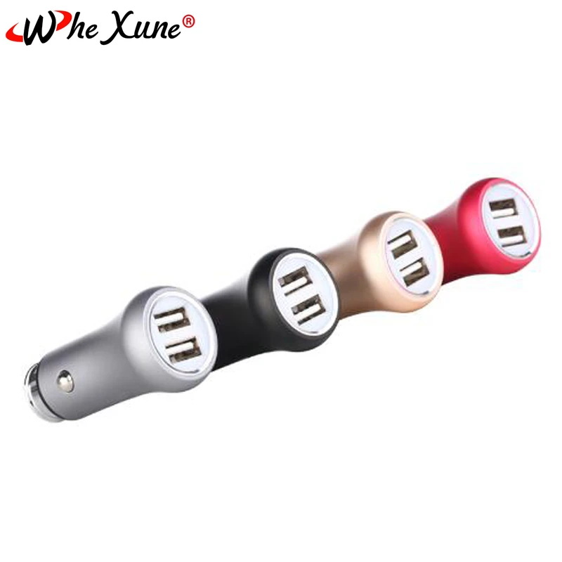Автомобильное зарядное устройство WHEXUNE с двумя USB портами 5 В 3 1 А|Кабели адаптеры
