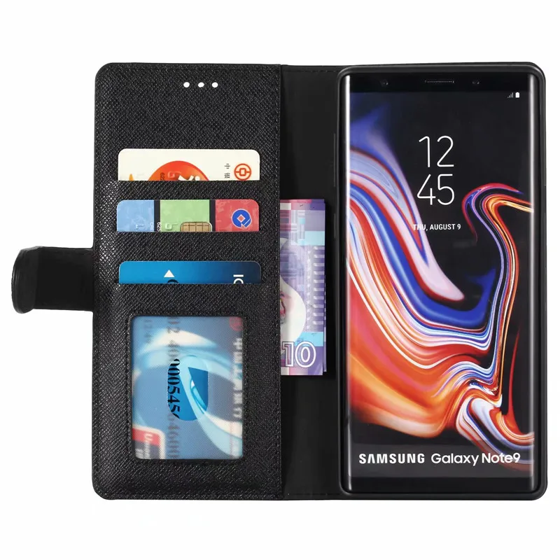GEBEI Real Leather Case for Samsung Galaxy S9 Plus Cover Wallet Stand Flip Cell Phone Magnetic Card Holder Coque Funda | Мобильные