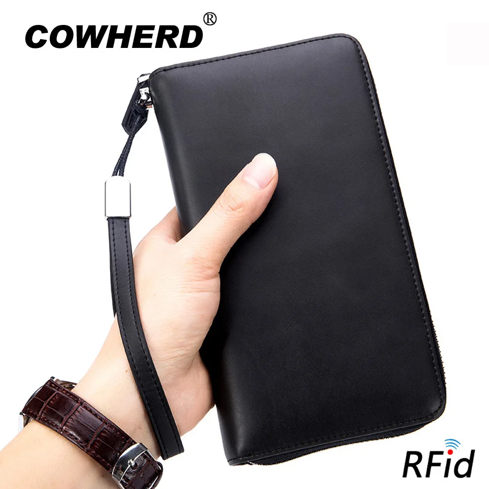 Кошелек унисекс из натуральной кожи с отделением для карт и RFID-защитой | Багаж
