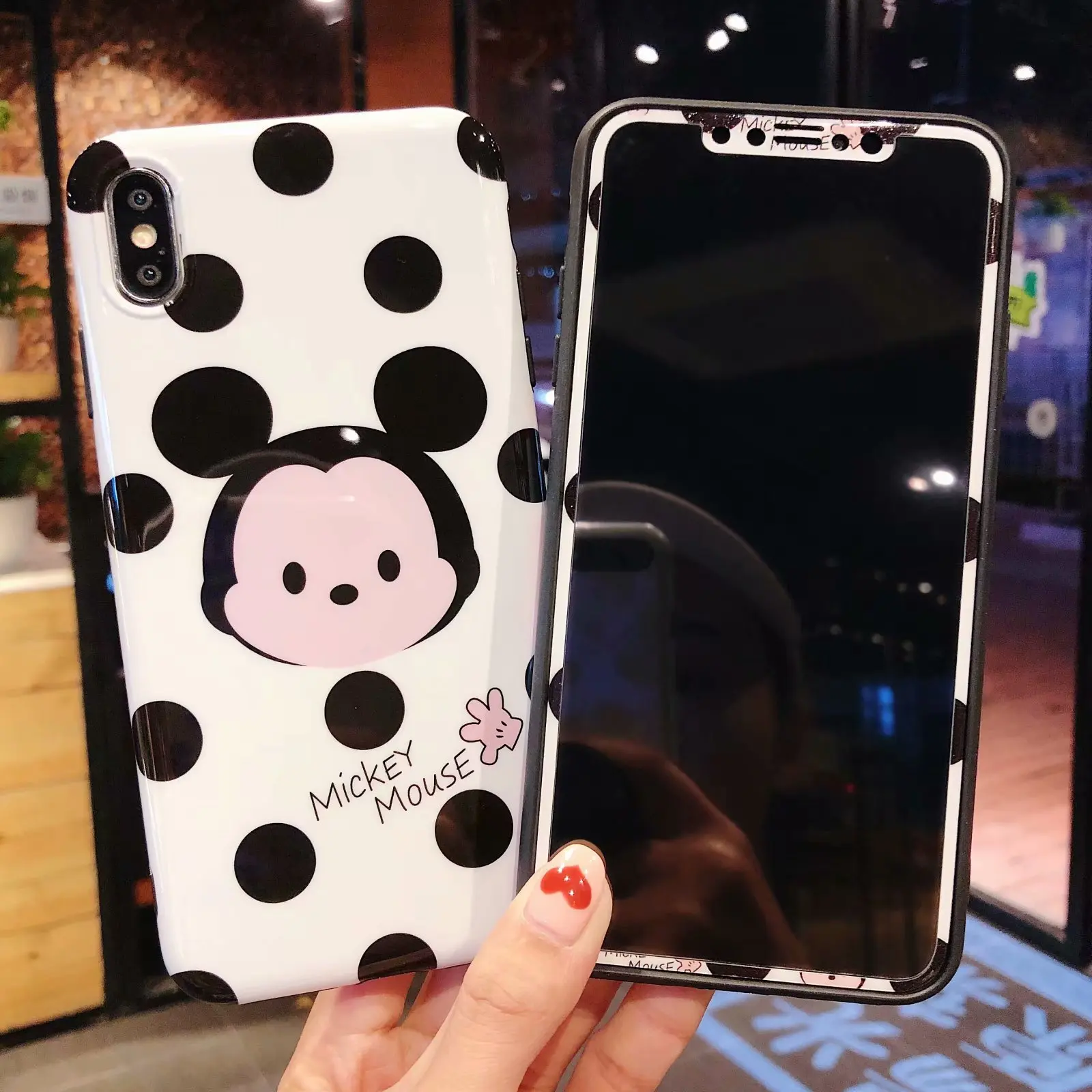 Милый монокулярный чехол для телефона iPhone XS Max + пленка экрана из закаленного