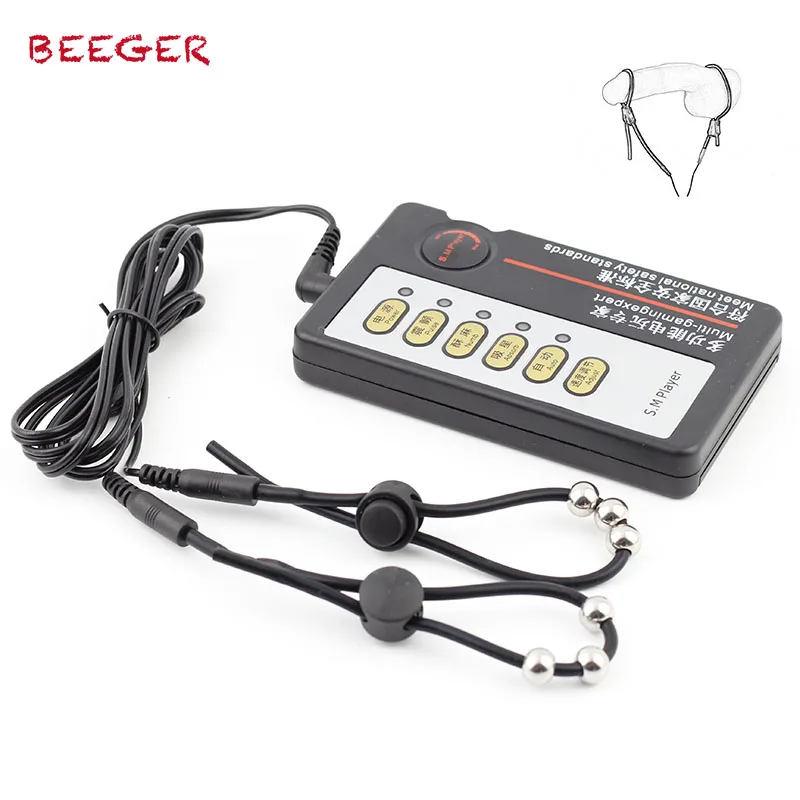 BEEGER Estim член и шаровой ремень Vigor II шаровые стяжки Frenum Электро