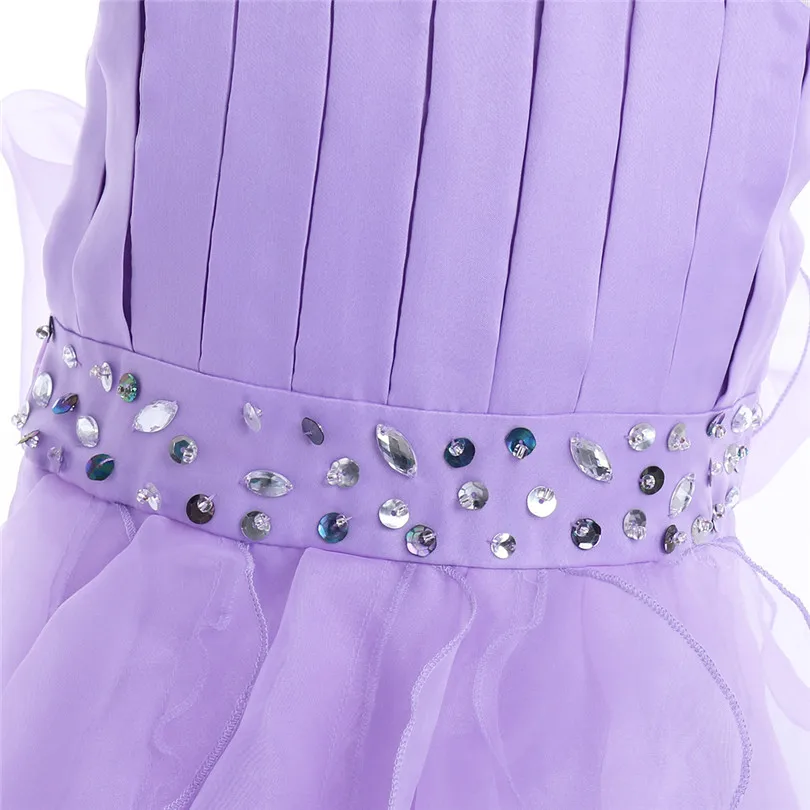 Элегантные белые платья TiaoBug из органзы с блестками и цветами для девушек