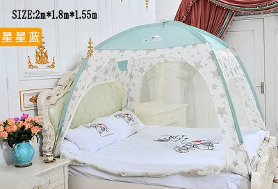 Blue Star 4 Person Новое поступление фоны для фотографирования с изображением на кровать, палатка студенческого общежития, для взрослых, толстый теплый москитная сетка детский тент детская игровая палатка - Цвет: Blue Star 4 Person