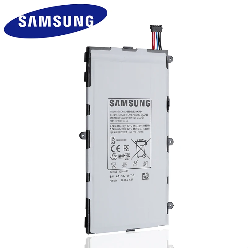 Аккумулятор для планшета samsung T4000E Galaxy Tab3 сменный аккумулятор 7 0 T210 T211 T2105 T217a 4000 мАч