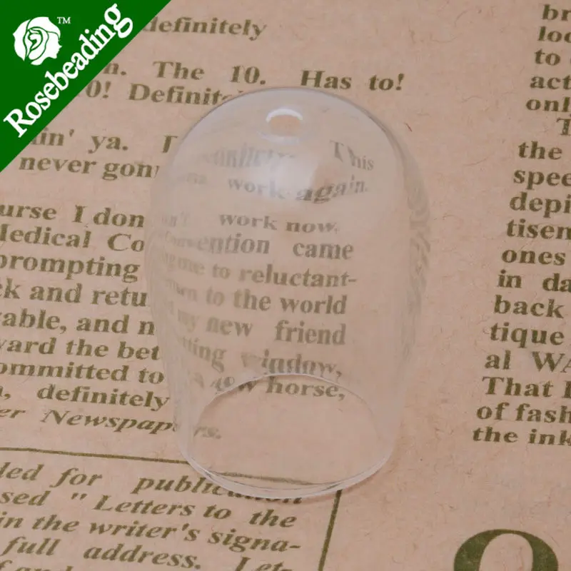 2014 new 18x30mm Small Glass Globe aperture is 15mm Oval Bottles Screw Eye Pins Dome sold 10pcs/lot-C3512 | Украшения и