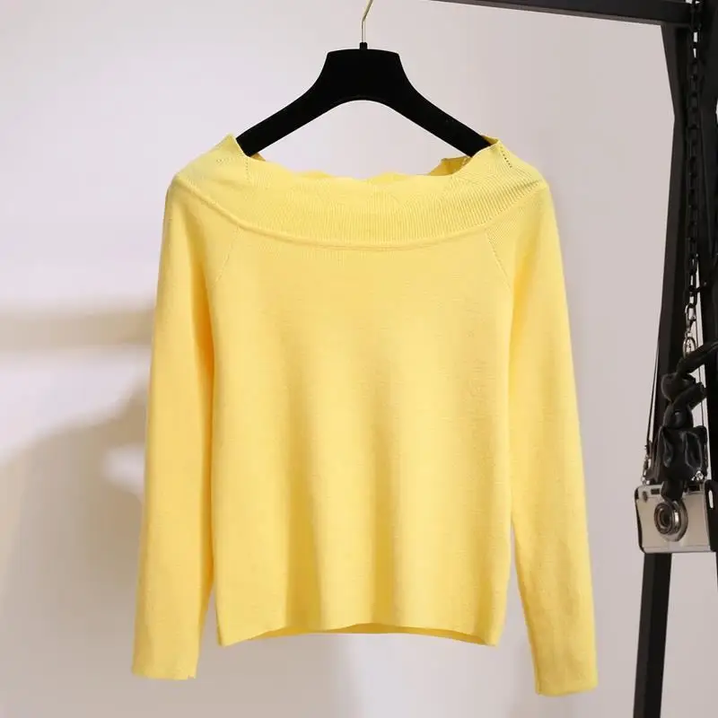 Женский комплект из 2 предметов осенне весенний элегантный свитер с оборками +