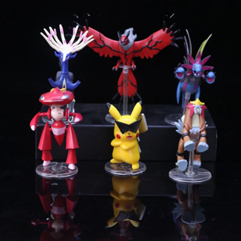 6 штук Покемон Энтей Xerneas Yveltal Hydreigon шт./компл. ПВХ Фигурки Модель игрушки для детей