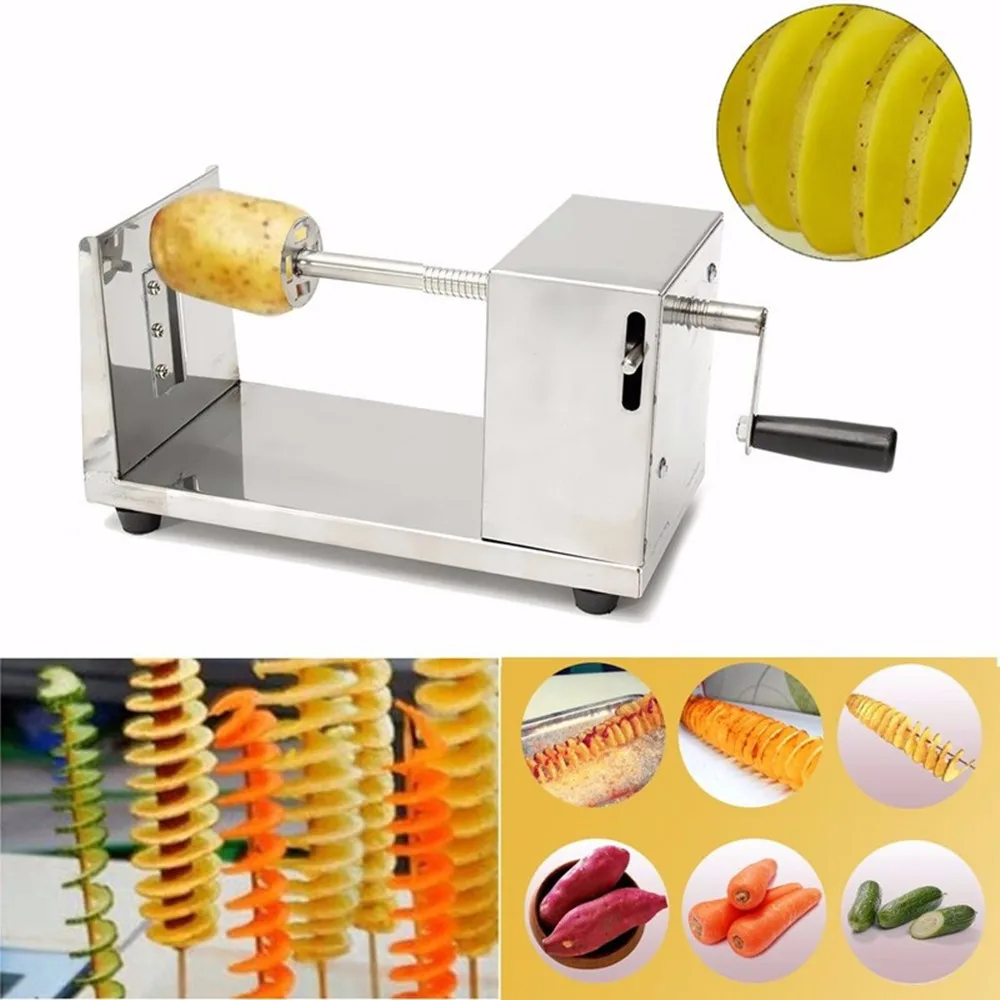 

Free shipping Stainless steel manual tornado potato cutting machine ZF