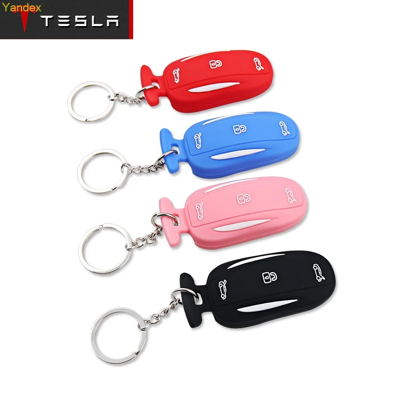 Yandex креативный Силиконовый ключ для Tesla 2014 17 модели S X|modif|model s |