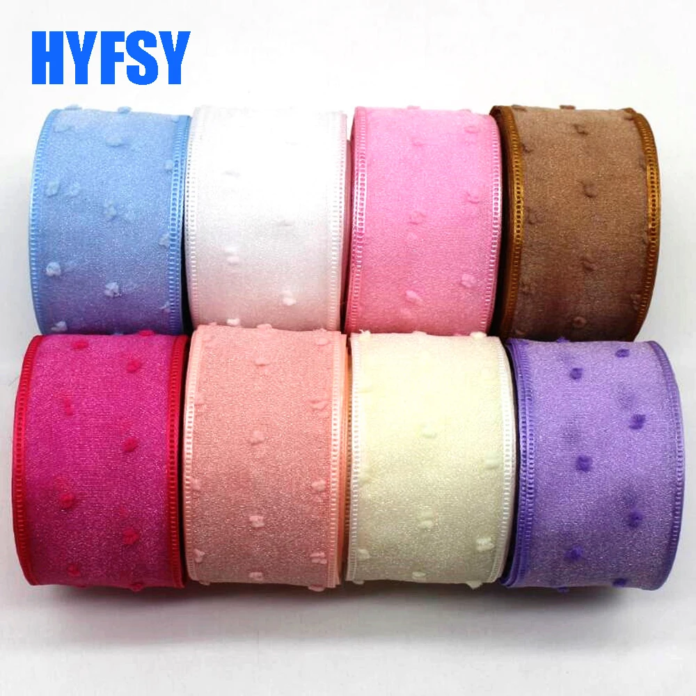 Высокое качество 40 мм двойной Тюль ленты 10y/20y DIY материалы ручной работы подарочная упаковка кукла свадебный Бант Точка двойной слой