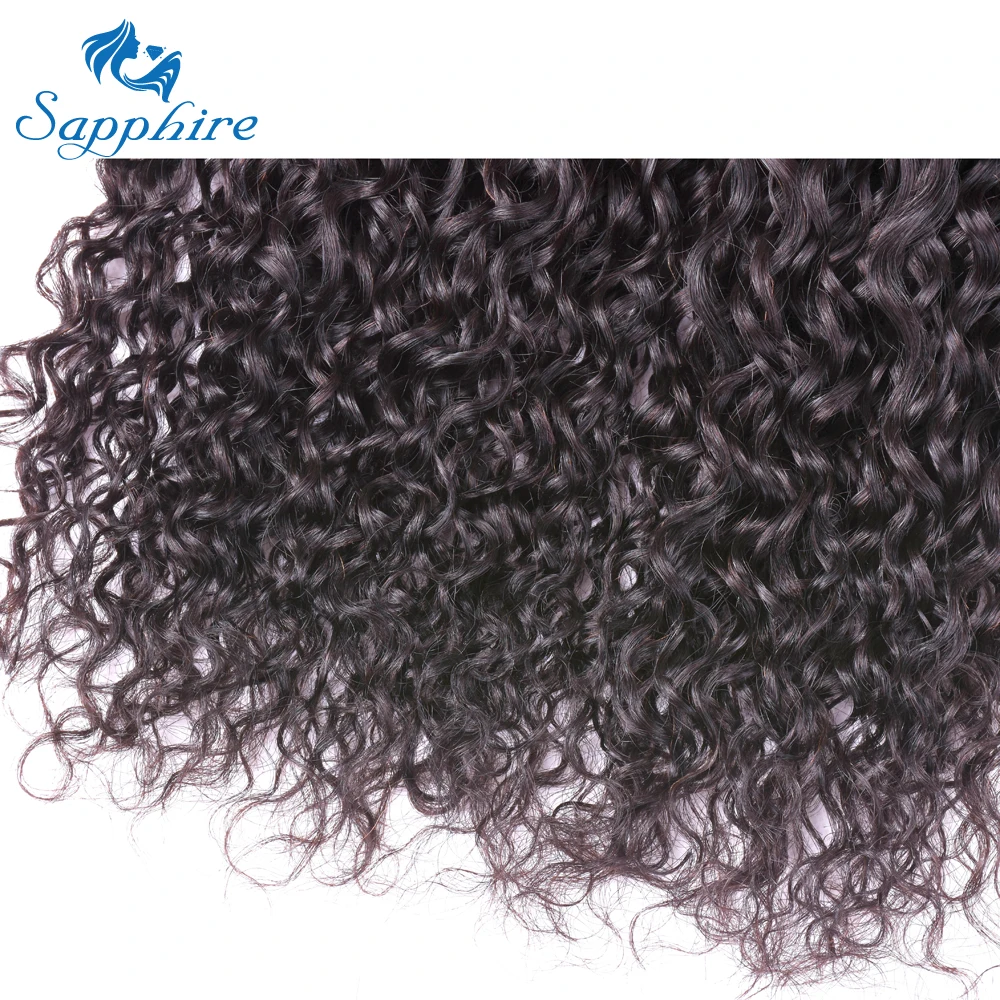 Sapphire Hair Malaysian Kinky Curly Weave Bundles 100% Human Bundle 1PCS Natural Color 8-24 inches Remy Extension | Шиньоны и парики