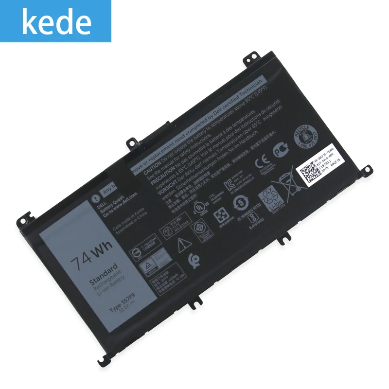 Оригинальный аккумулятор Kede для ноутбука 357F9 Dell Inspiron 15 7559 7000 7566 7567 искусственная