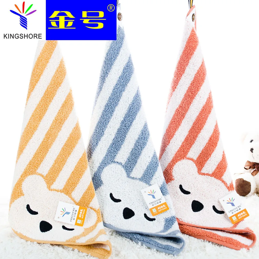 Квадратное полотенце из 100% чистого хлопка платок детское с мультяшным медведем