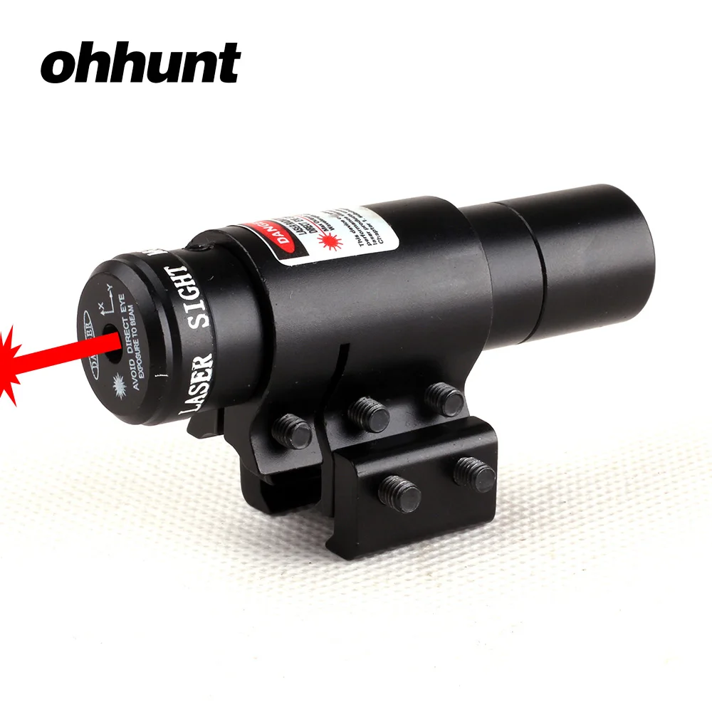 

ohhunt Hunting Tactical 1mw Red Dot Laser Sight with 20mm Picatinny 11mm Dovetail Rail Mount Fit for Pistol Rifle Scope
