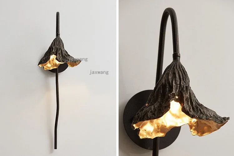 Vintage Led Wall Light Living Room Creative Withered Lotus Wandlamp Industrieel Nordic Design Bedroom Loft Lights for Home | Лампы и