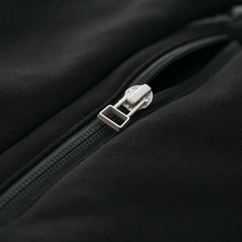 Markless Осень Зима теплые куртки с капюшоном для мужчин Slim Fit Модные повседневные Черные ветрозащитные спортивные пальто MYA7210M