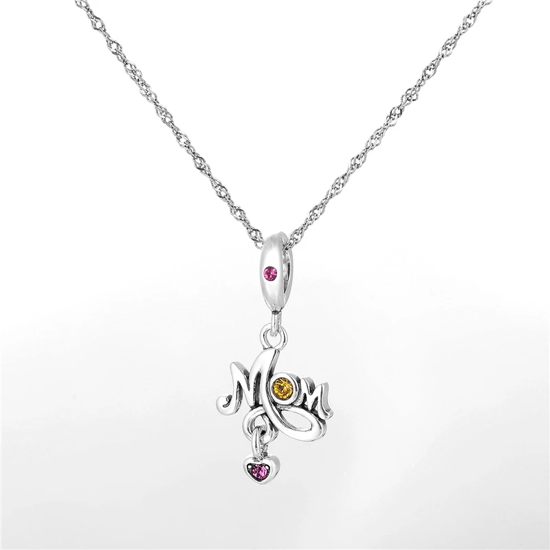 Подвески на браслеты и из стерлингового серебра 925 пробы с буквами мамы подарки