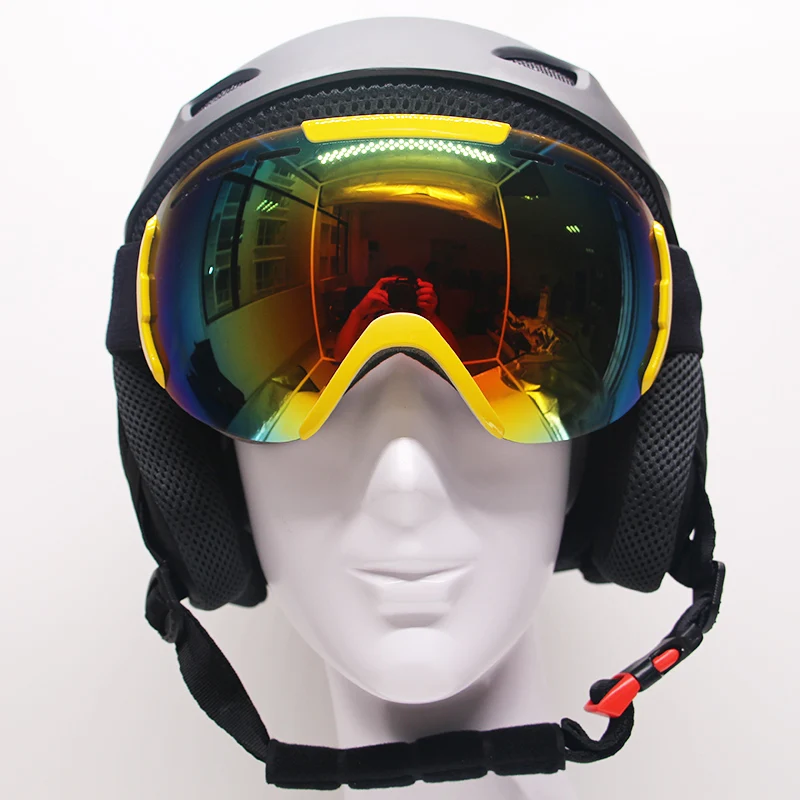 Goexplore двухслойные лыжные очки женские большие сферические 100% защита от УФ