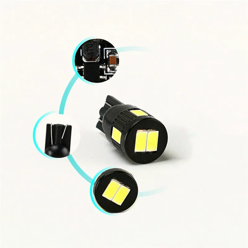 4 шт. Автомобильные светодиодные лампы T10 5630 W5W 194 168 2825 501 6SMD|trunk lamp|trunk lightled trunk light |