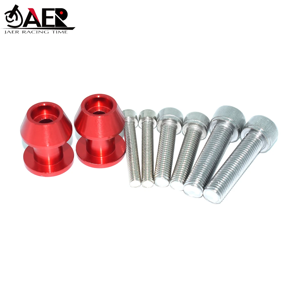 JEAR Motorcycle Aluminum 6MM Red Swingarm Spools Slider Stand Screws for Yamaha YZF R3 R25 MT03 FZ6R FZ8 YZF600R | Автомобили и