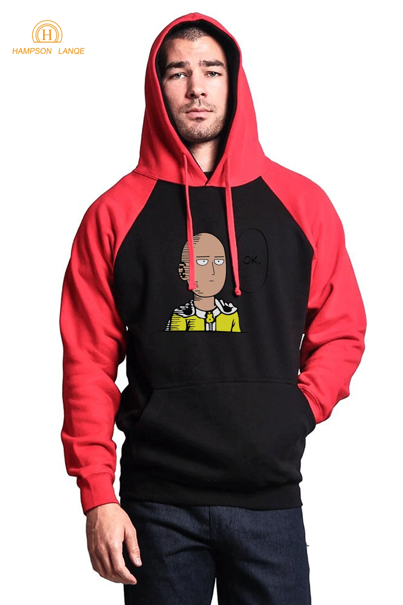 Мужская толстовка в стиле японского аниме One Punch Hero Saitama Oppai OK брендовая одежда для
