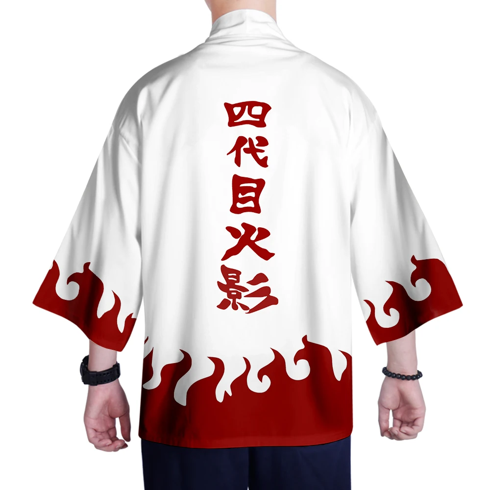 Aikooki New Arrival Naruto Kimono Men Fashion Casual Mens kimono Harajuku Style Naruto Anime Kimono Personality Streetwear Tops