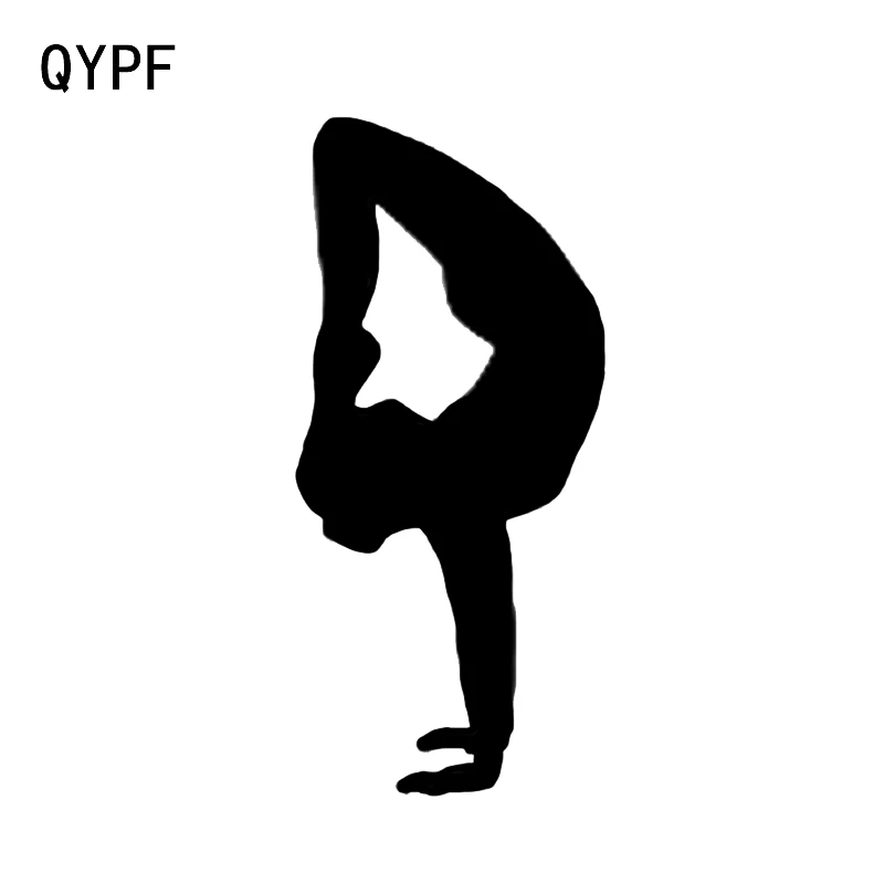 

QYPF 6,5*14,4 см Спорт Йога Фитнес Декор виниловый Автомобиль Моделирование стикер высокое качество черный/серебристый C16-1854