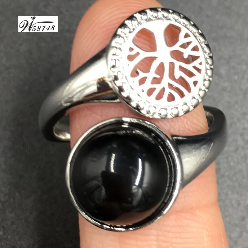 Carnelian MC7613 Тигровый глаз лазурит авантюрин Howlite Кристалл Jaspe Синий Песок Сердолик круглое дерево художественное кольцо 7~ 1"(США) Регулировка WB689 - Цвет основного камня: Carnelian MC7613
