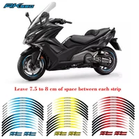 hot sell motorcycle frontrear edge outer rim sticker 17inch wheel decals reflective waterproof stickers for kymco ak550