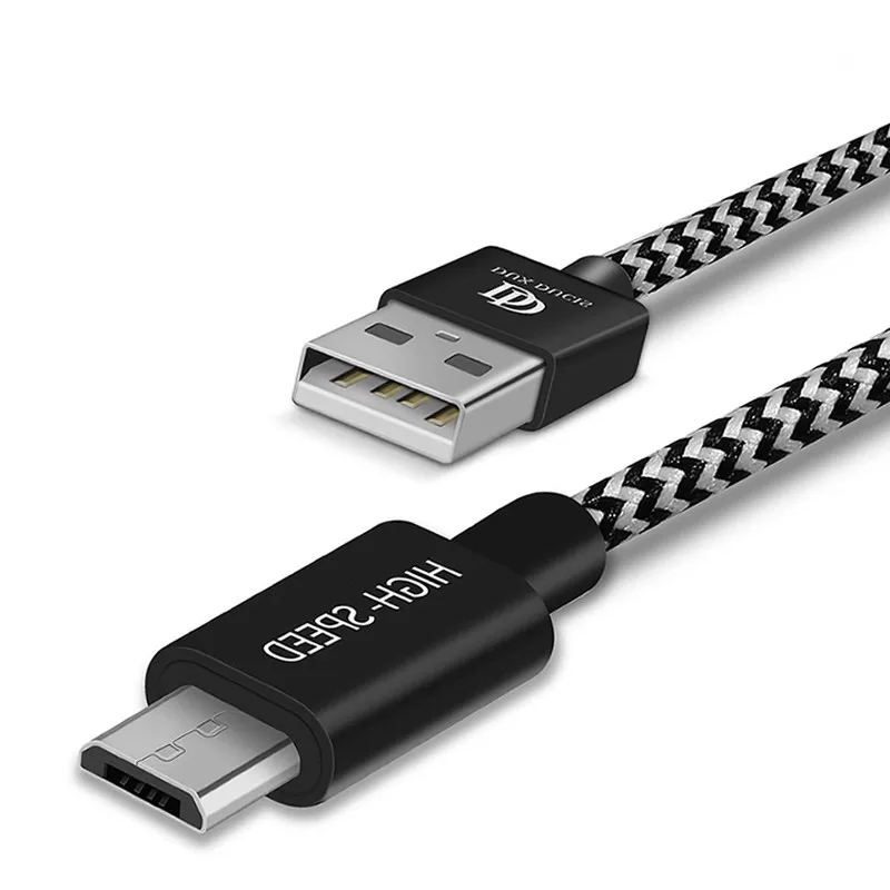 Черный Кабель Micro USB 2A нейлоновый плетеный кабель для быстрой зарядки для Meizu M8 Lite C9 Pro V8 M6T M8c M6s M6 M5 Note A5 Micro USB зарядный шнур - Цвет: Черный