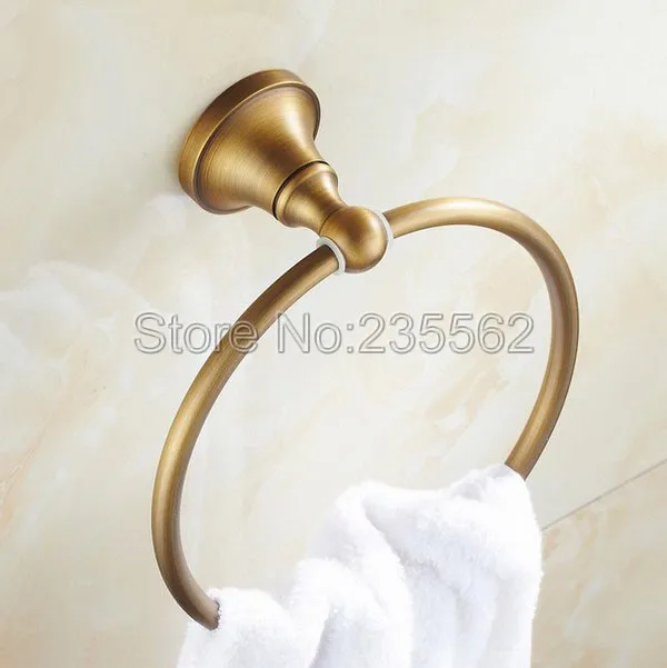 

Antique Brass Bathroom Wall Mounted Towel Ring Holders Cba130