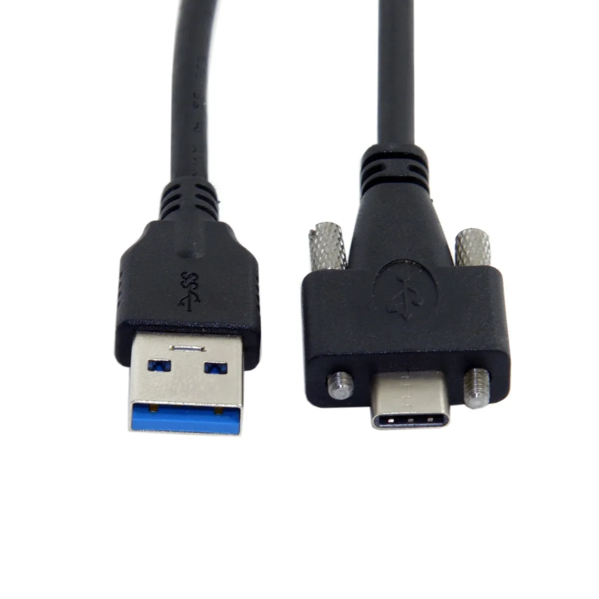 

CY USB 3.1 Type-C Dual Screw Locking to Standard USB3.0 Data Cable 1.2m Panel Mount Type