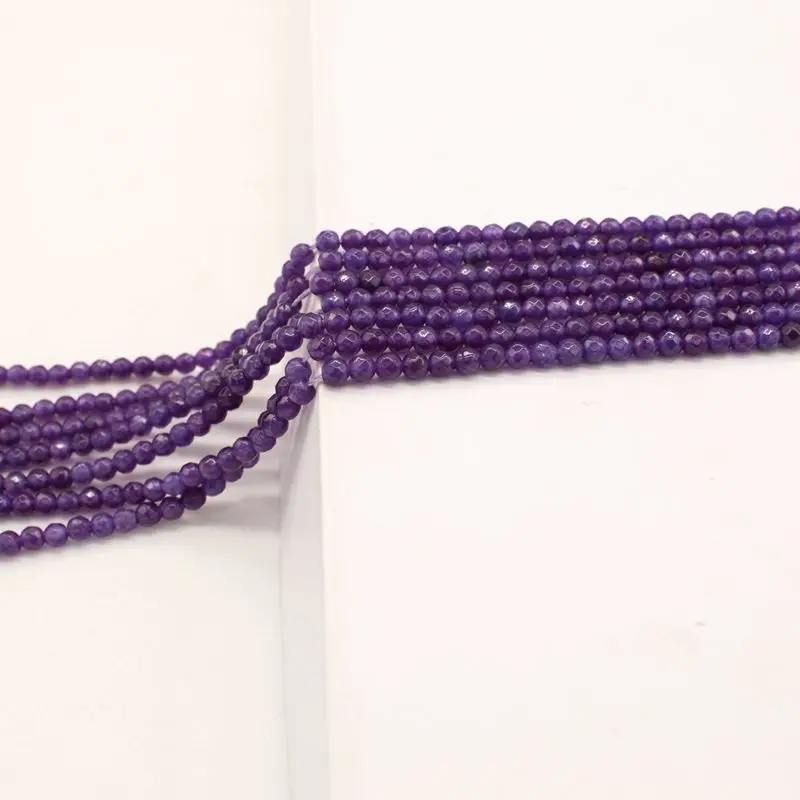 Лидер продаж Натуральный камень 4 мм Грановитая круглый шарик фиолетовый Черный
