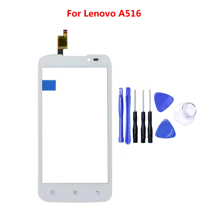 Для Lenovo A516 516 сенсорный экран дигитайзер Панель переднее внешнее стекло объектив