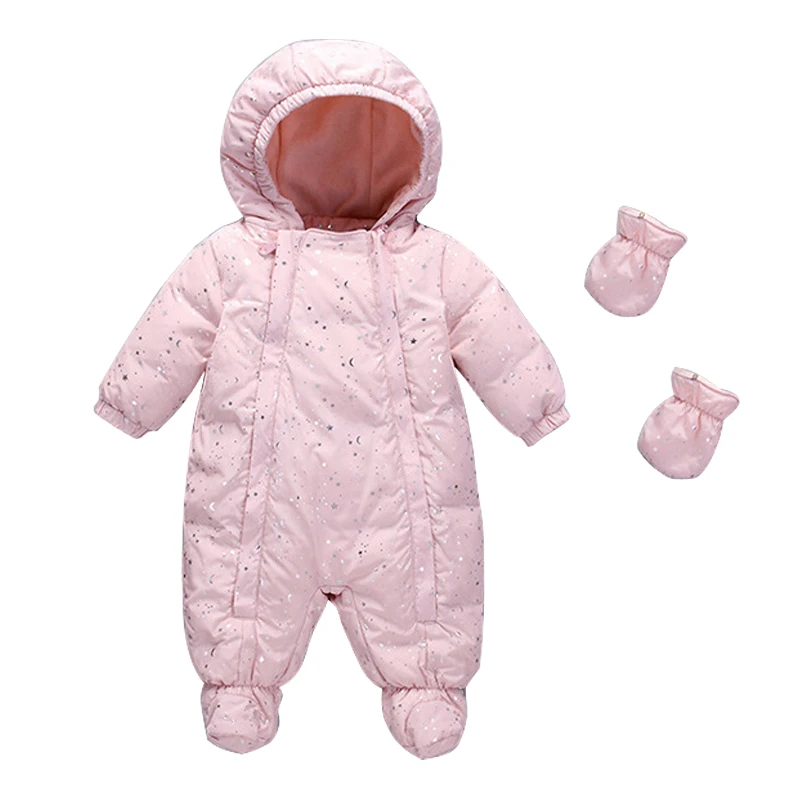 Зимний Теплый детский комбинезон на утином пуху толстый для маленьких мальчиков