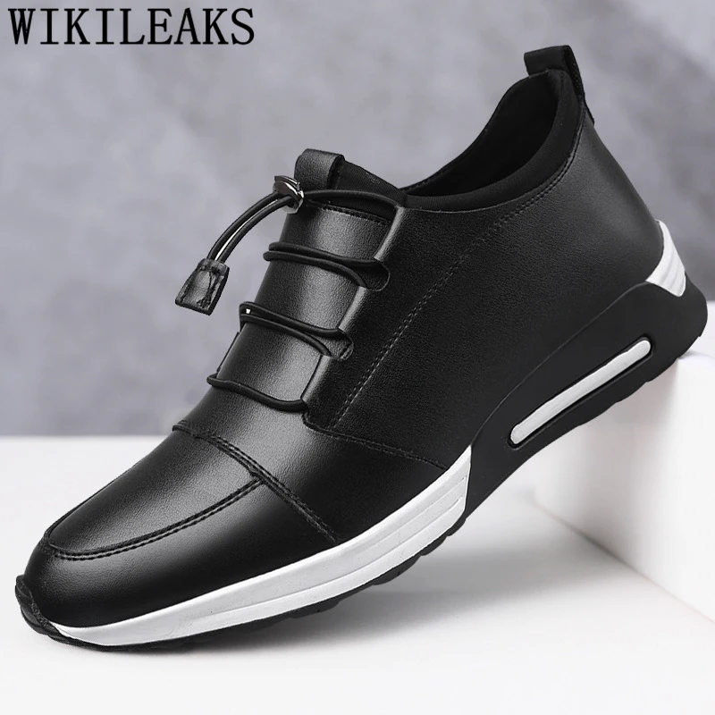 Genuine Leather Shoes Men Brand Mens Casual Hot Sale Designer High Quality Sneakers Sepatu Slip On Pria | Обувь