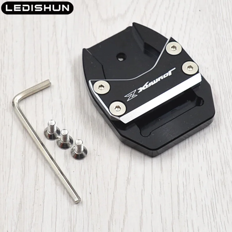 Черный Мотоцикл CNC алюминиевый увеличитель боковой стойки плиты Kickstand увеличить расширение для SYM joymax Z300 joymax Z 300 - Цвет: Черный