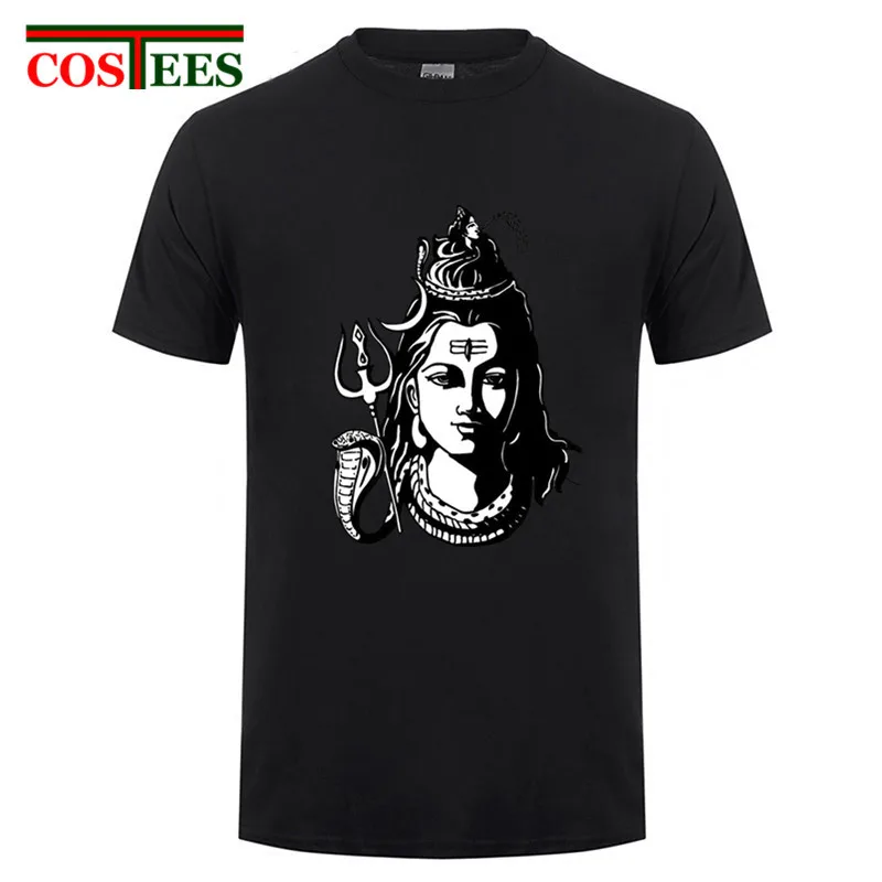 Скидка 2017 летние Забавные футболки с надписью Hindu Shiva The God мужские короткими
