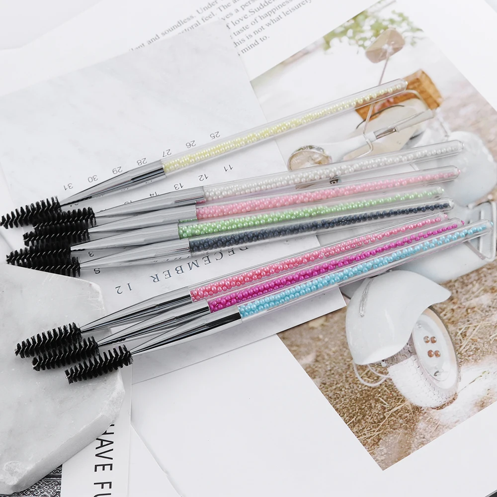 1 шт. Стразы щеточки с тушью для ресниц Аппликатор гребень бровей спиральные