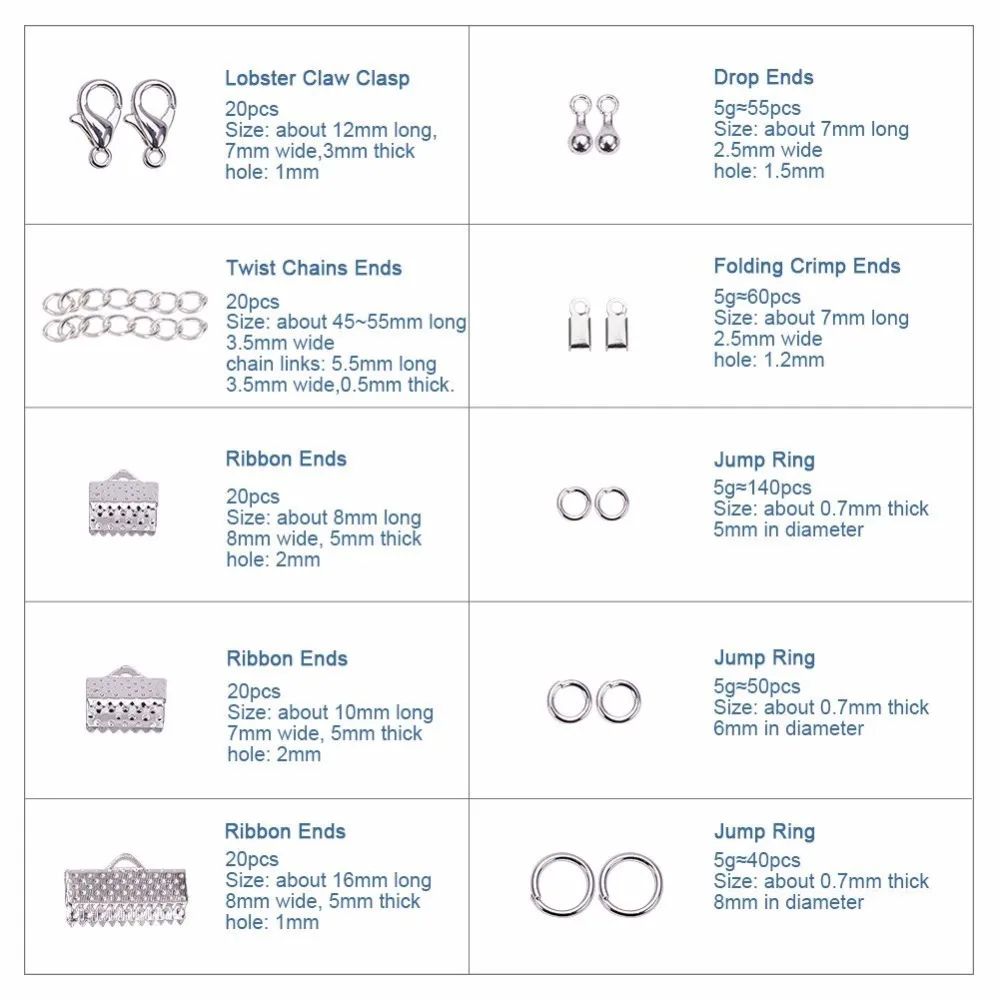 Около 440 шт./корт. Сгибающиеся концы ленты скручиваемые цепи латунные застежки с