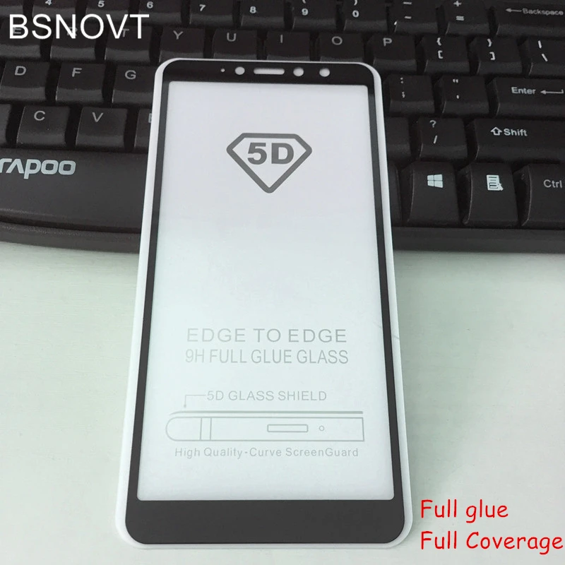 5D Защитное стекло для экрана Xiaomi Redmi S2 полное покрытие противоударное закаленное