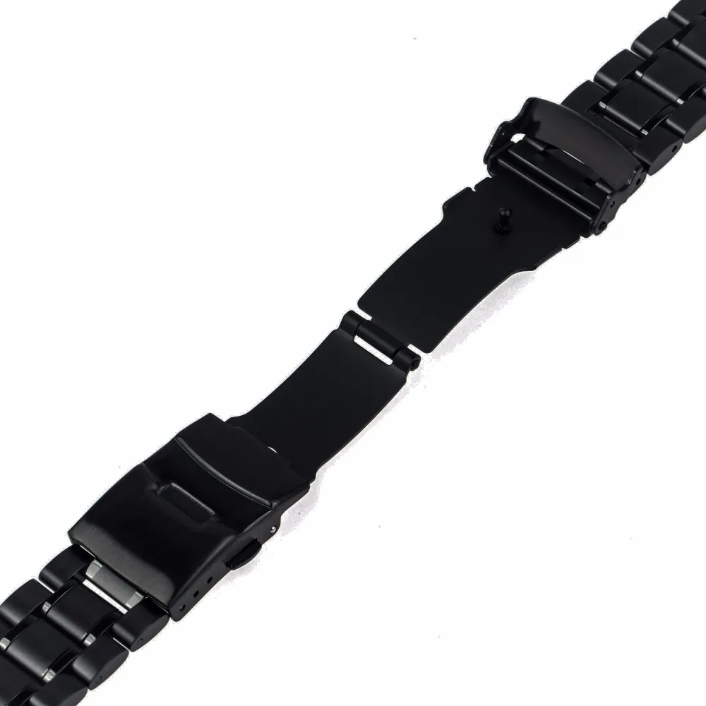 Stainless Steel Watch Band 22mm for Asus ZenWatch 1 2 Men WI500Q WI501Q Safety Clasp Strap Loop Belt Bracelet Black  Gold Silver