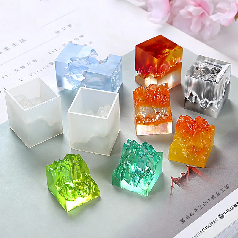 2 шт сплайсинга горный пик силиконовые эпоксидные смолы формы с обеих сторон