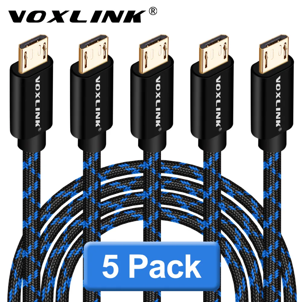 VOXLINK 5 Pack Fast Charging Data Cable 5V2.4A Micro USB to charge cable for Samsung HTC Huawei Xiaomi Mobile Phone | Мобильные