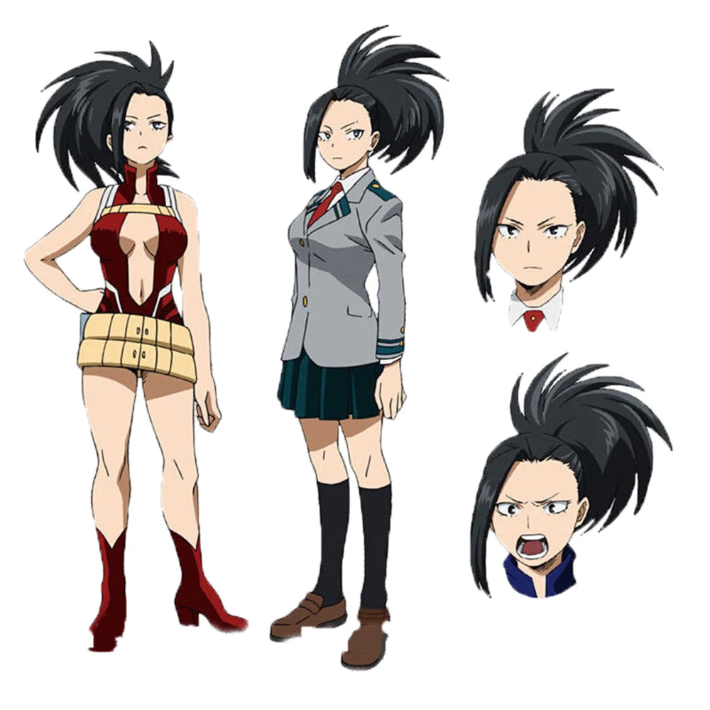 Карнавальные парики для косплея «My Hero Academy Momo yaojorozu Black Ponytail», карнавальные вечерние парики на Хэллоуин