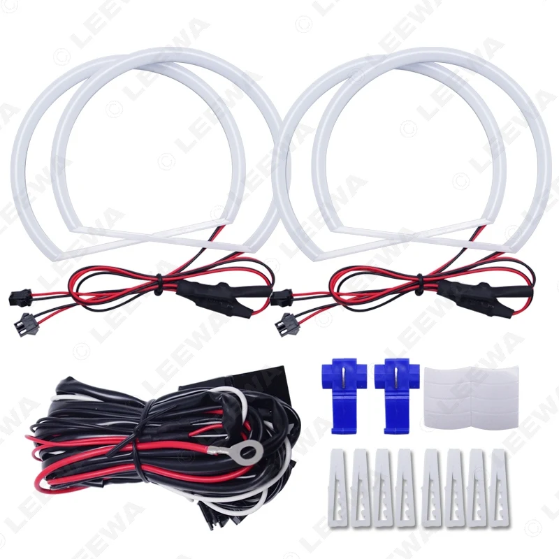 LEEWA 4X131mm автомобильные кольца для автомобиля хлопковые огни SMD светодиодные