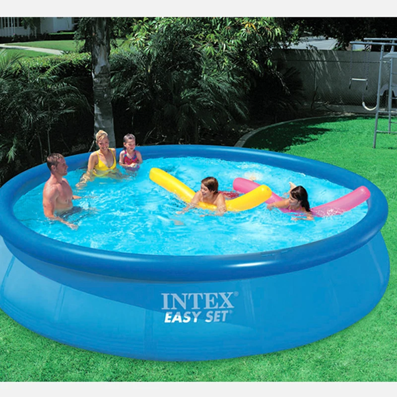 366*76 см Гигантский Размер синий надувной бассейн над землей семейный для взрослых