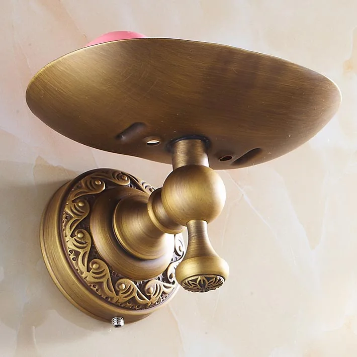 Новейший Стиль античная латунь отделка настенный держатель для мыла Ванная