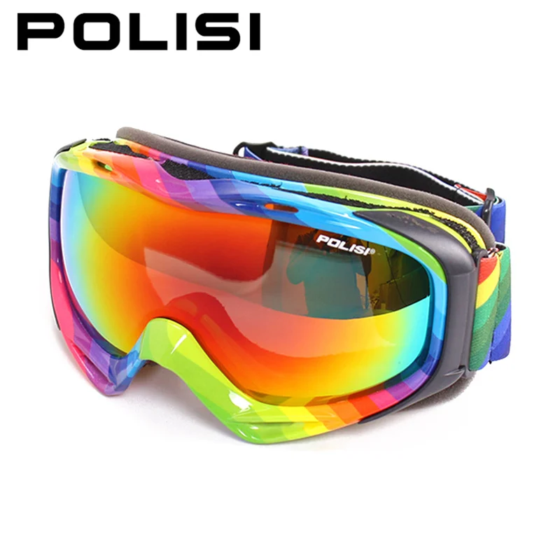 Профессиональные лыжные очки POLISI поляризационные двухслойные линзы