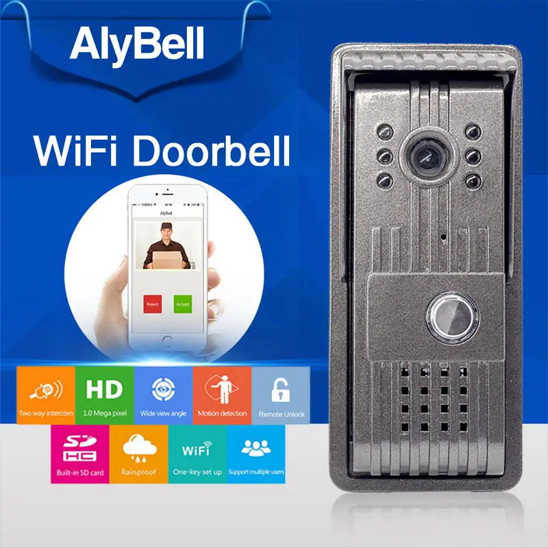 Aly801 Wi-Fi Видео-Телефон Двери Домофон Ip-камеры Открытый Дверной Звонок